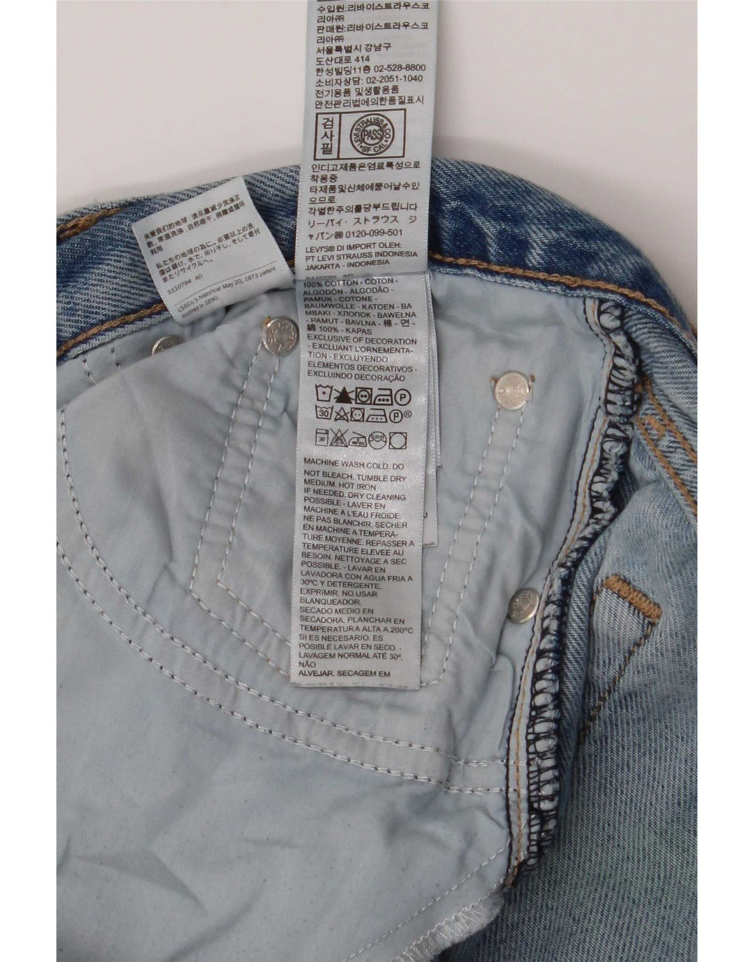 Levi's Damen Distressed Bootcut Jeans W29 L33 Blaue Baumwolle