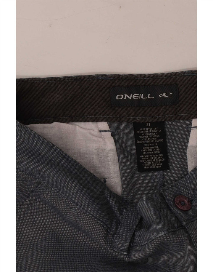 O'Neill Herren Chinoshorts W33 Mittelgraue Colourblock-Baumwolle