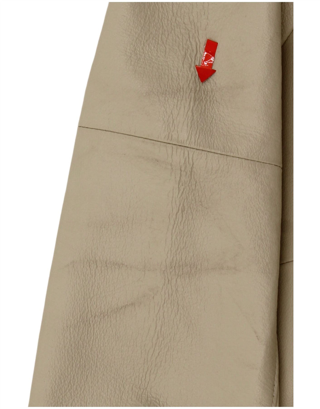 Vintage Damen Ledermantel UK 12 Medium Beige Leder