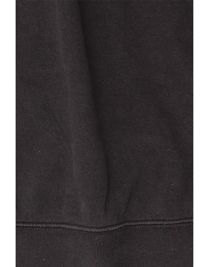 Nike Damen-Sweatshirt mit 1/4-Reißverschluss, übergroß, UK-Gr. 10, Größe S, Schwarz, Baumwolle