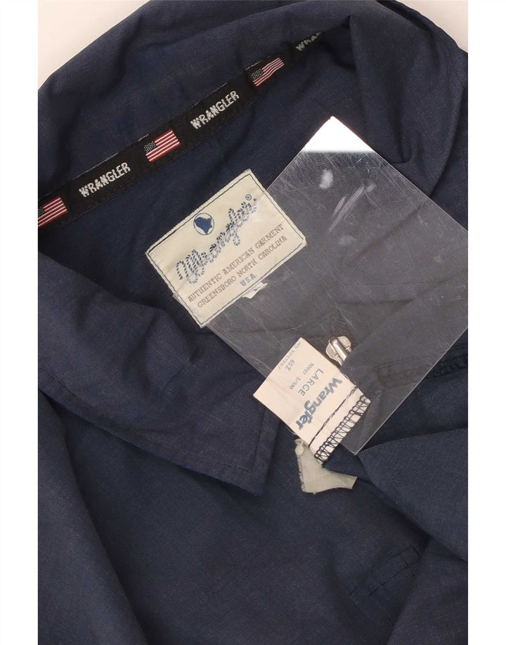 Wrangler Herren-Bomberjacke mit Grafik, UK 40, Größe L, Marineblau, Polyester