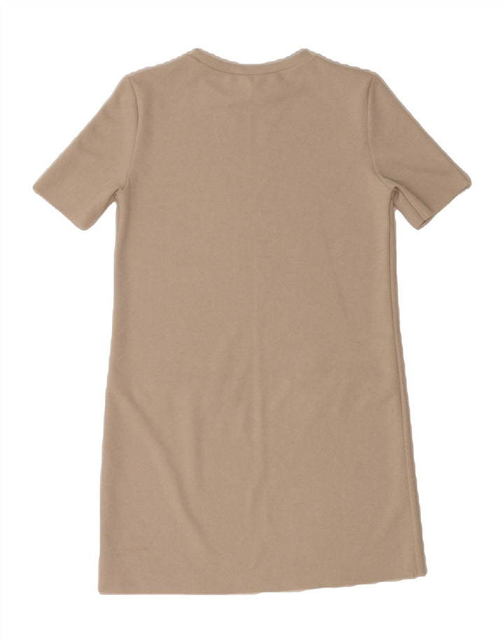 ZARA Womens Shift Dress UK 10 Small Beige Vintage Zara and Second-Hand Zara from Messina Hembry 