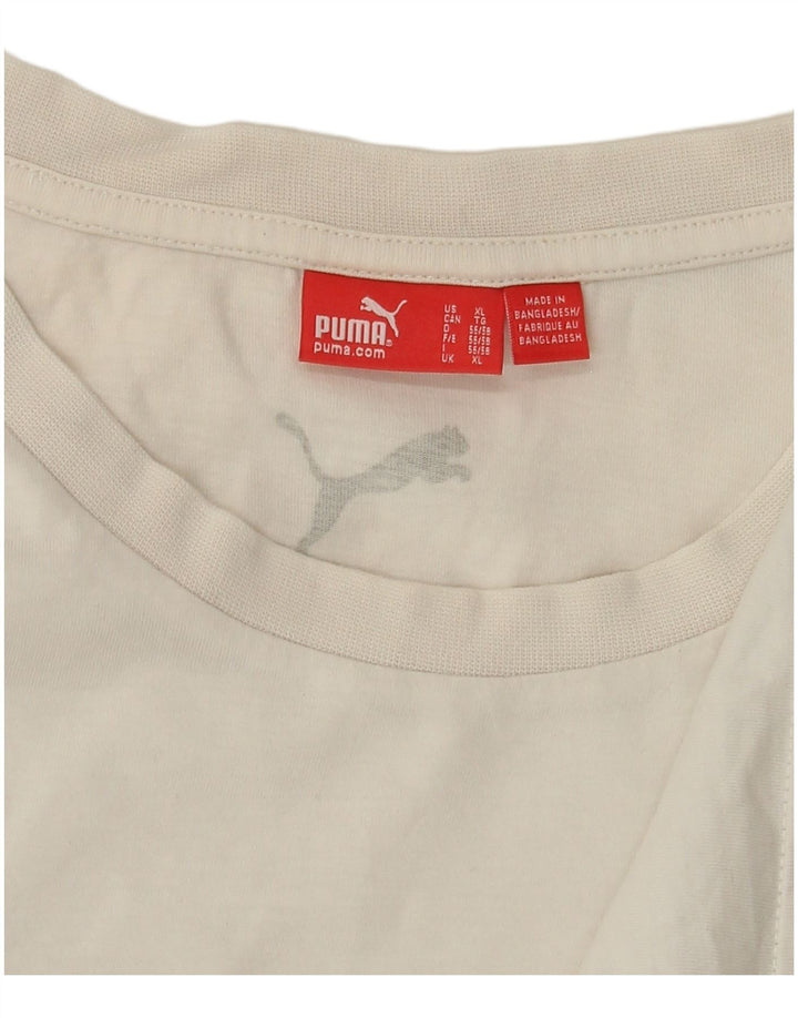 Puma Herren Graphic Top Langarm XL Weiß