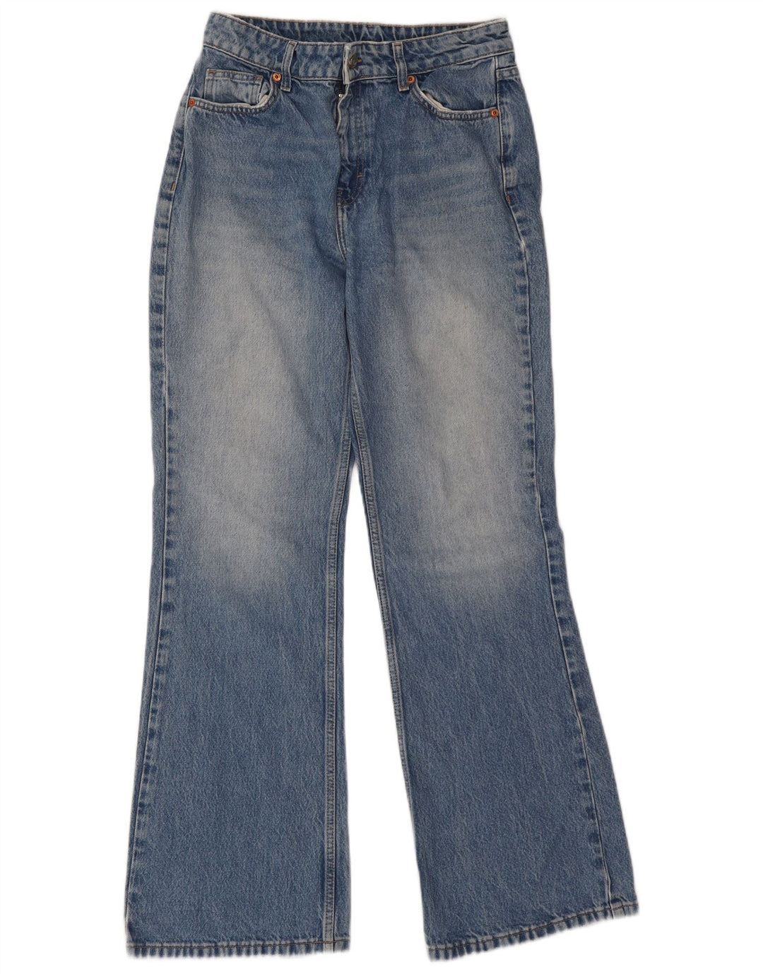 Topshop Damen Schlagjeans W30 L32 Blaue Baumwolle