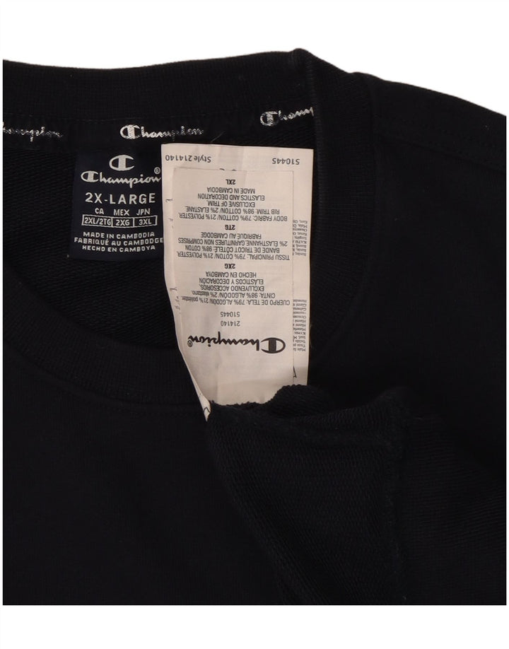 CHAMPION Herren-Sweatshirt mit Grafik, 2XL, Marineblau, Baumwolle