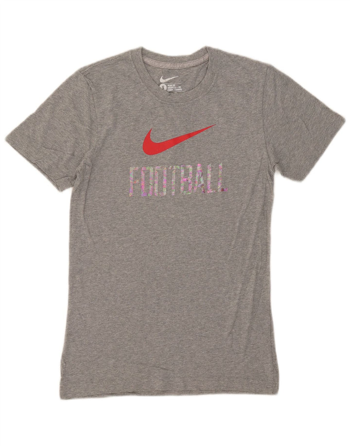 Nike Herren-T-Shirt mit schmaler Passform und Grafik, Größe S, Grau meliert