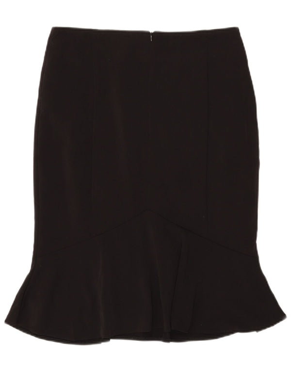 Marks & Spencer Damen Trompetenrock UK 10 Small W29 Schwarz Polyester