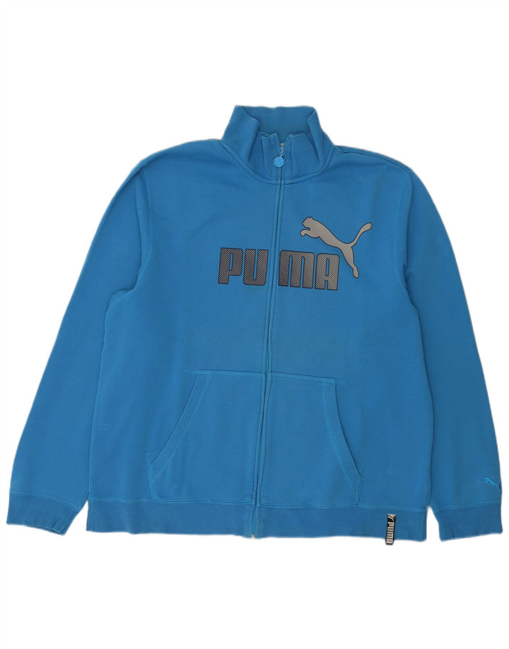 Puma Herren Graphic Trainingsanzug Top Jacke XL Blau Baumwolle