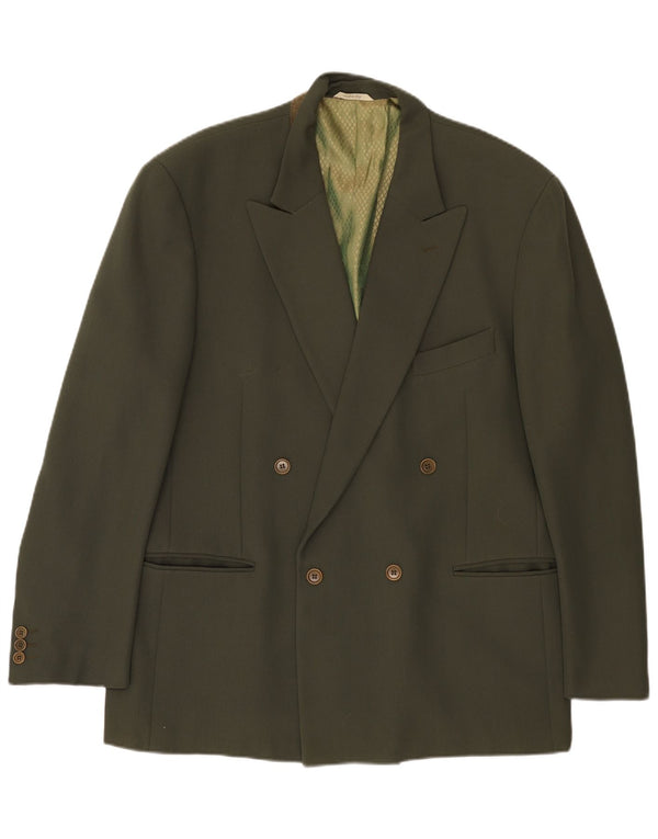 Mille Miglia Mens Double Breasted Blazer Jacket UK 40 Large Green
