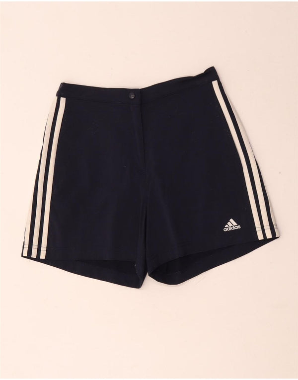 Adidas Damen Climalite Casual Shorts UK 10 Small W26 Marineblau Polyamid