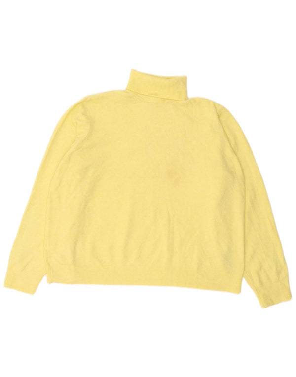 Marks & Spencer Damen Rollkragenpullover, UK 18, XL, Gelb, Polyester