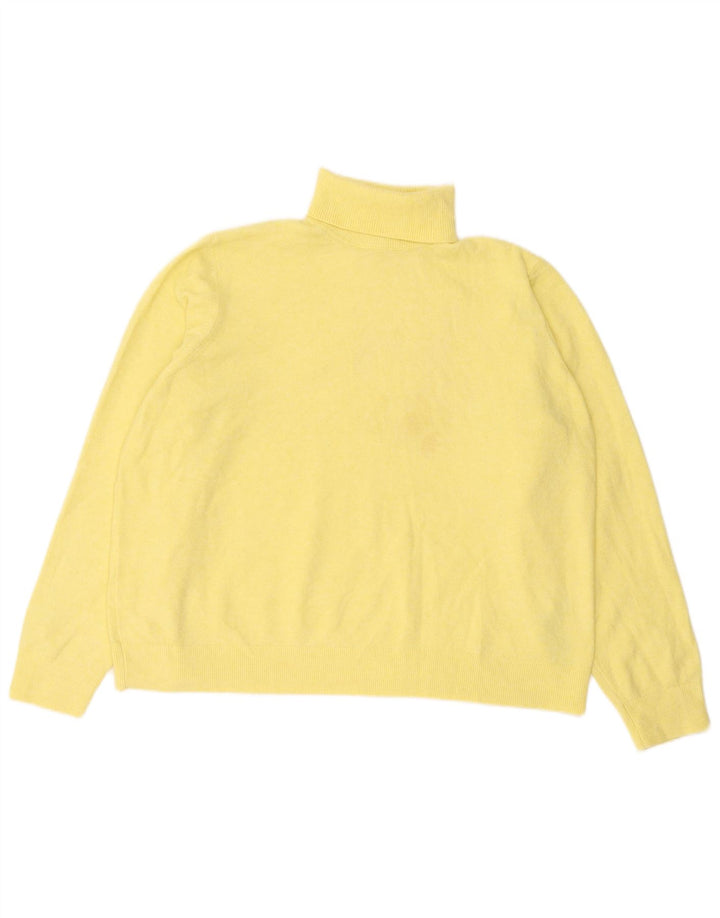 Marks & Spencer Damen Rollkragenpullover, UK 18, XL, Gelb, Polyester