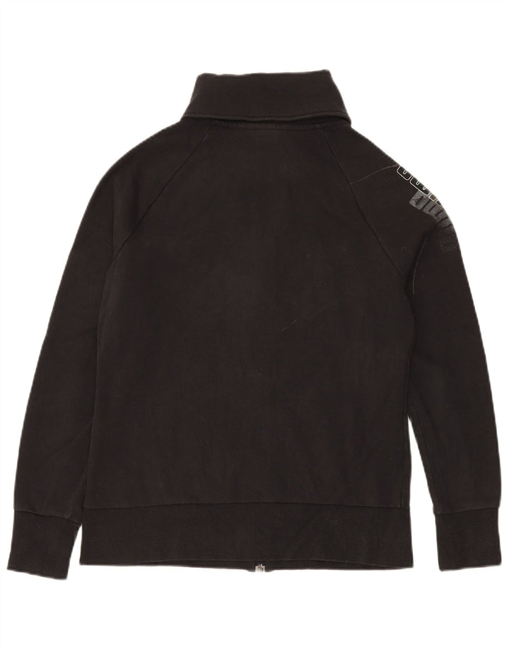 Puma Womens Graphic Trainingsanzug Top Jacke UK 14 Large Schwarz