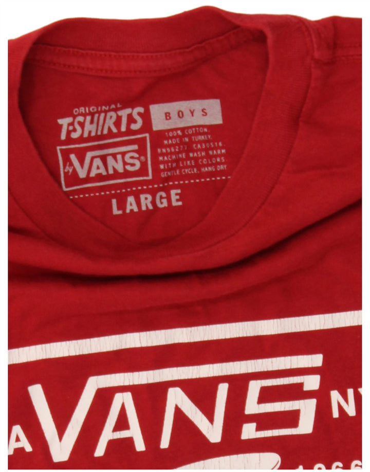 Vans Grafik-T-Shirt für Jungen, 11–12 Jahre, Größe L, aus roter Baumwolle