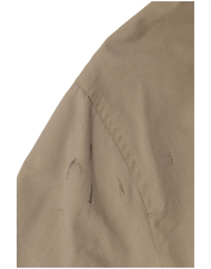 Massimo Dutti Herrenmantel EU 40 Große Khaki-Baumwolle