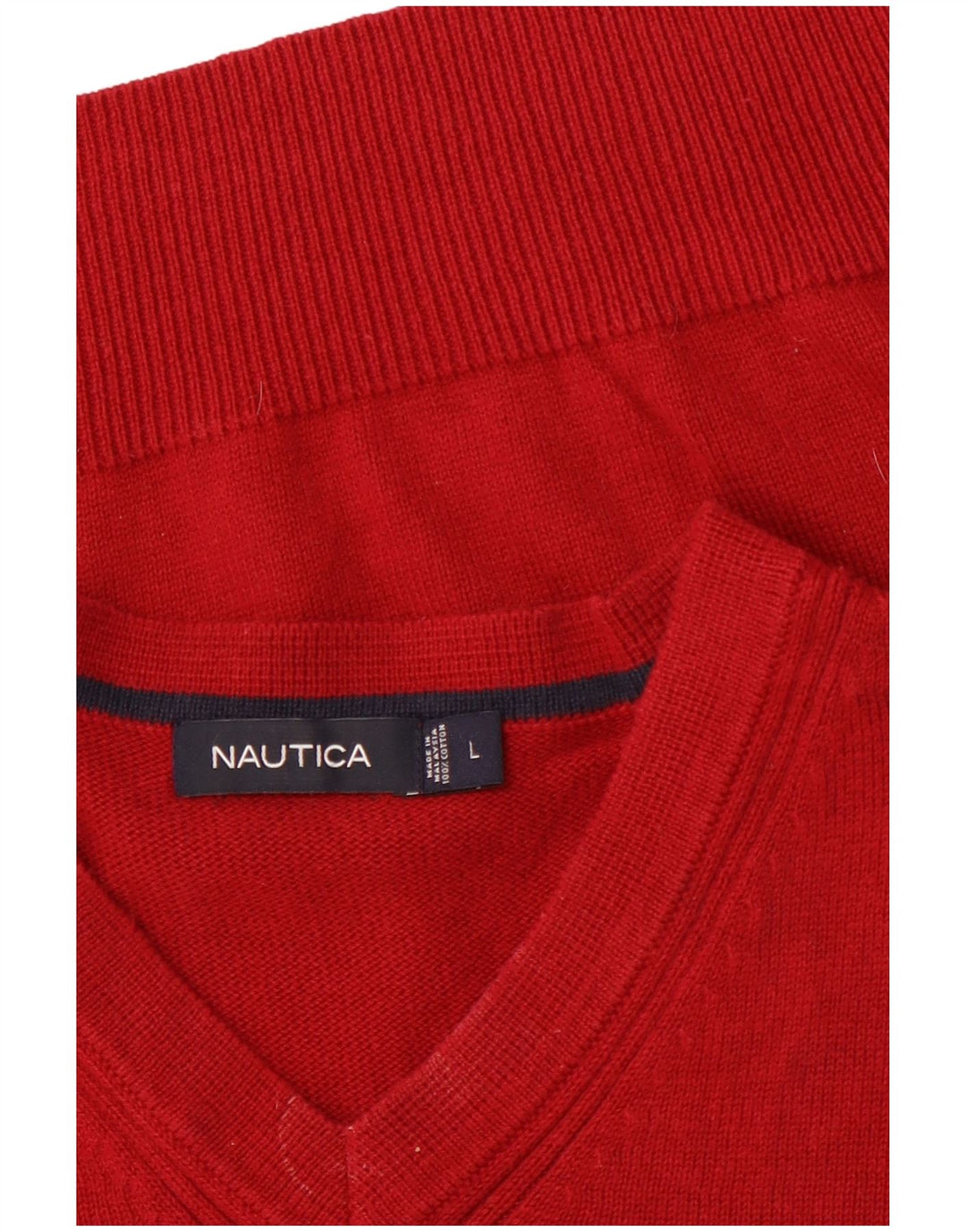 NAUTICA Damen Weste Tank Top UK 16 Große rote Baumwolle