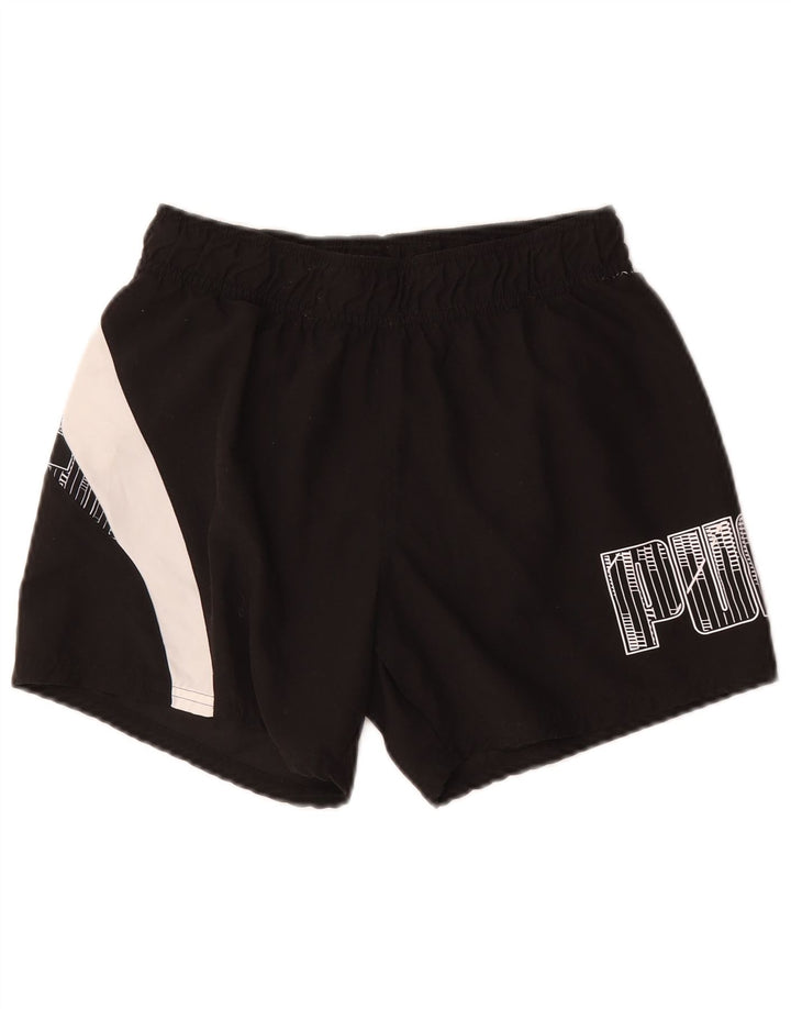 Puma Herren Graphic Sport Shorts Small Schwarz Colourblock Polyester