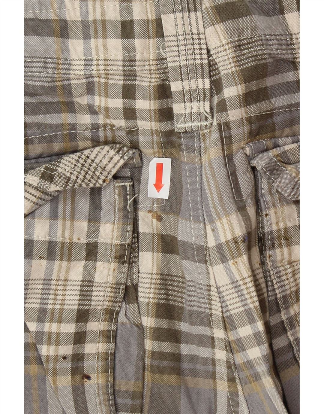 EDDIE BAUER Mens Cargo Shorts W33 Medium Grey Check Cotton Vintage Eddie Bauer and Second-Hand Eddie Bauer from Messina Hembry 