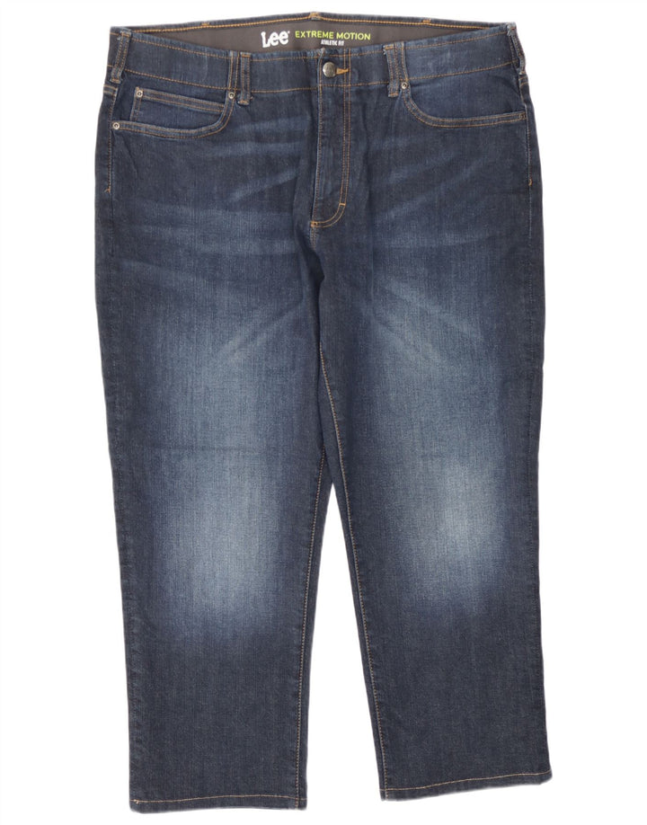 Lee Herren-Cropped-Jeans W40 L27 Marineblaue Baumwolle