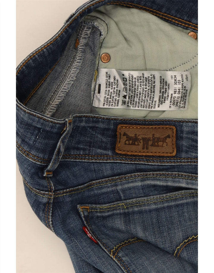 Levi's Damen 571 Straight Jeans W30 L34 Blaue Baumwolle