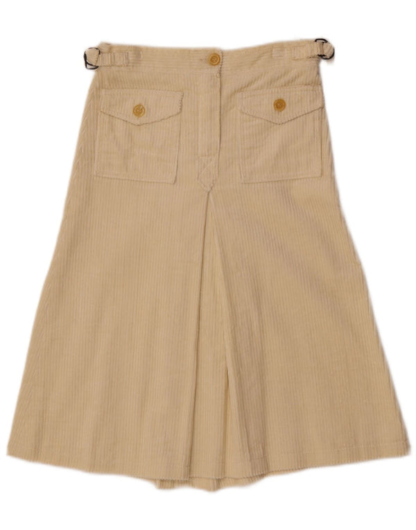 Vintage Damen Cordrock W26 Small Off White