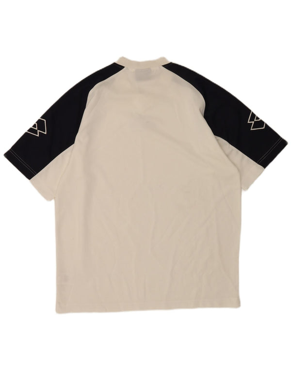 Lotto Herren-T-Shirt mit Grafik, XL, weißes Colourblock-Polyester