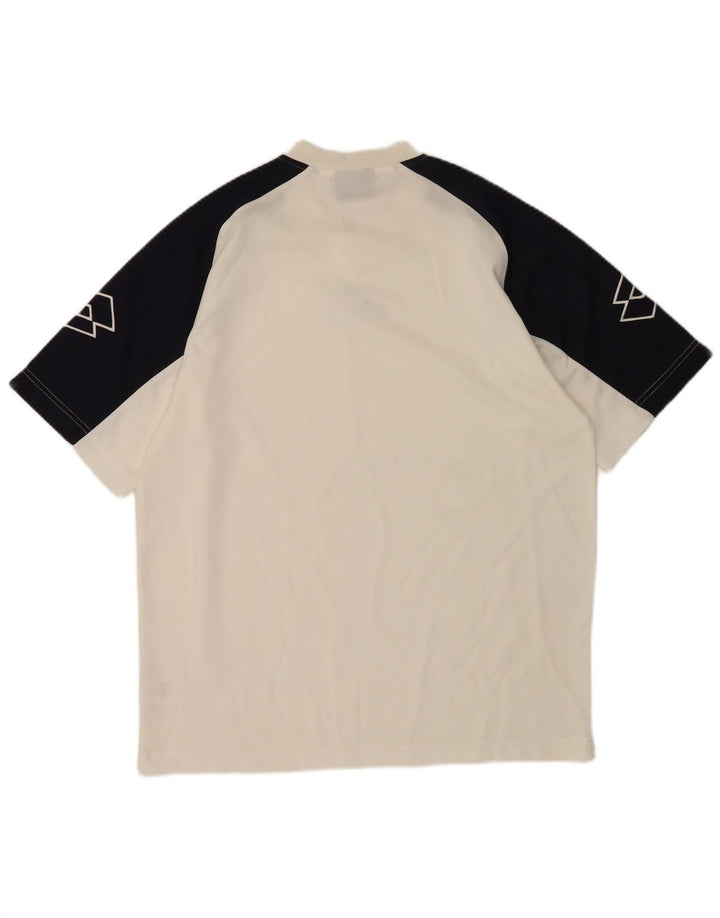 Lotto Herren-T-Shirt mit Grafik, XL, weißes Colourblock-Polyester