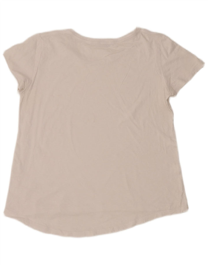 Zara Damen T-Shirt Top UK 14 Medium Weiß