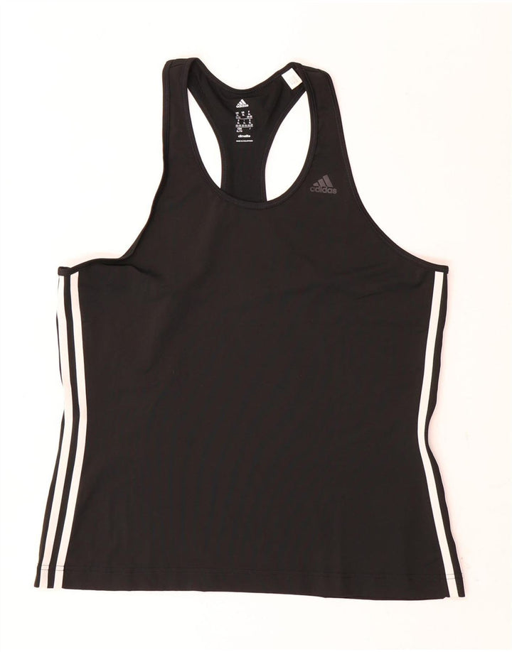 ADIDAS Damen Climalite Weste Top UK 20/22 XL Schwarz Polyester