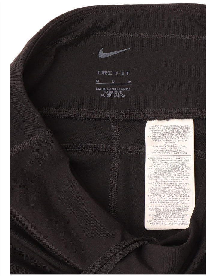 Nike Damen Dri Fit Capri-Leggings UK 14 Mittelschwarzes Polyester