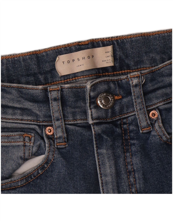 Topshop Damen Jamie Skinny Jeans W28 L30 Blau Polyester