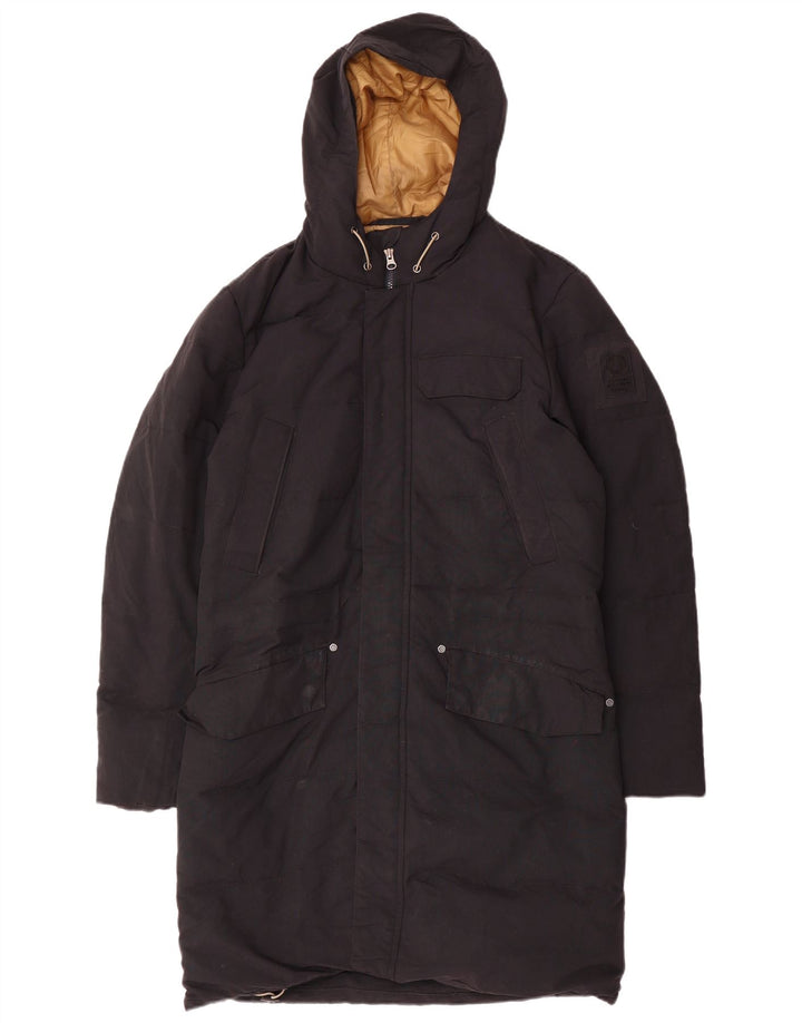 Murphy & Nye Herren Sailmakers Wattierter Mantel mit Kapuze, Größe 36, Schwarz