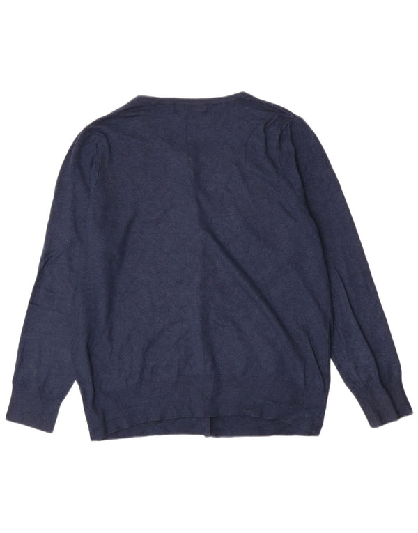 Marks & Spencer Damen Strickjacke Pullover UK 16 Large Marineblau