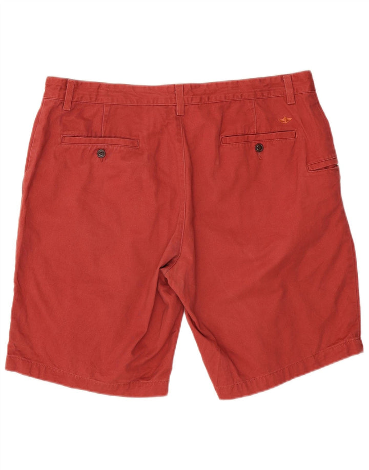 DOCKERS Herren Cargoshorts W38 XL Rote Baumwolle