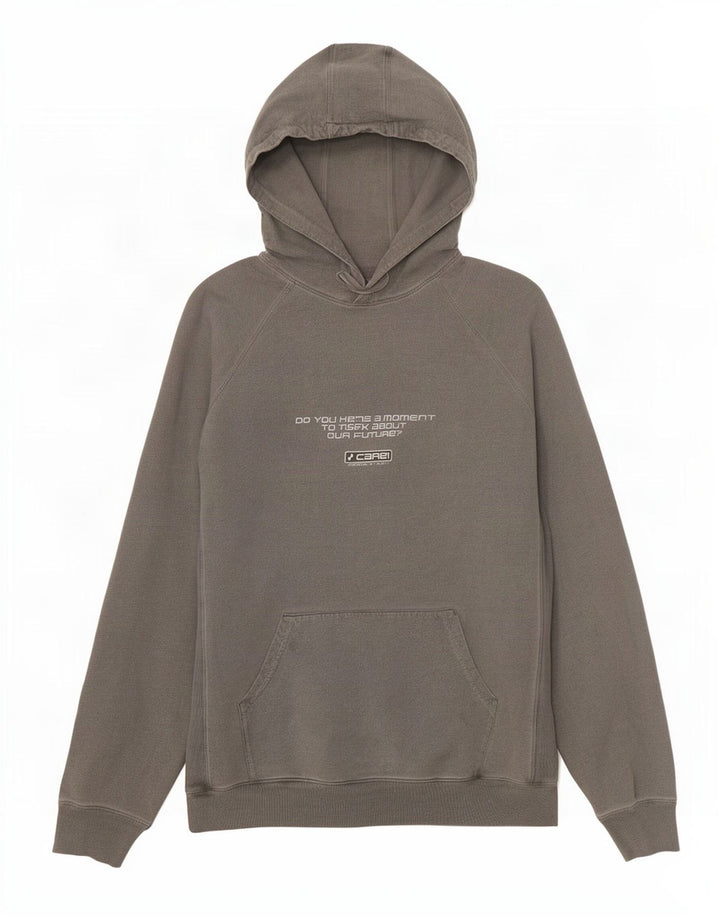 Vintage Herren Kapuzenpullover mit Grafik, groß, Grau