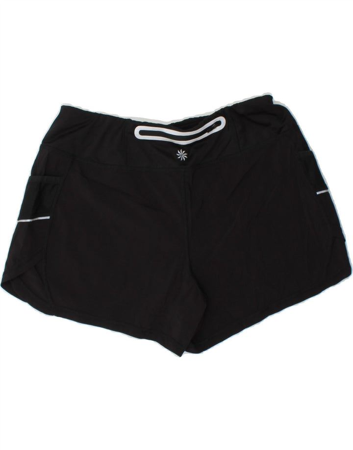 ATHLETA Womens Sport Shorts UK 14 Medium  Black Polyester Vintage Athleta and Second-Hand Athleta from Messina Hembry 