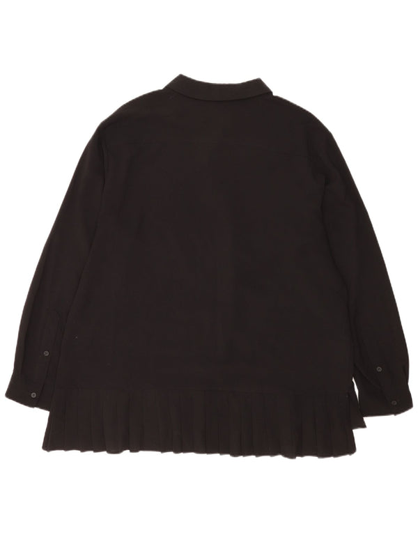 French Connection Damen-Hemdbluse mit lockerer Passform, UK 14, Größe L, Schwarz, Polyester