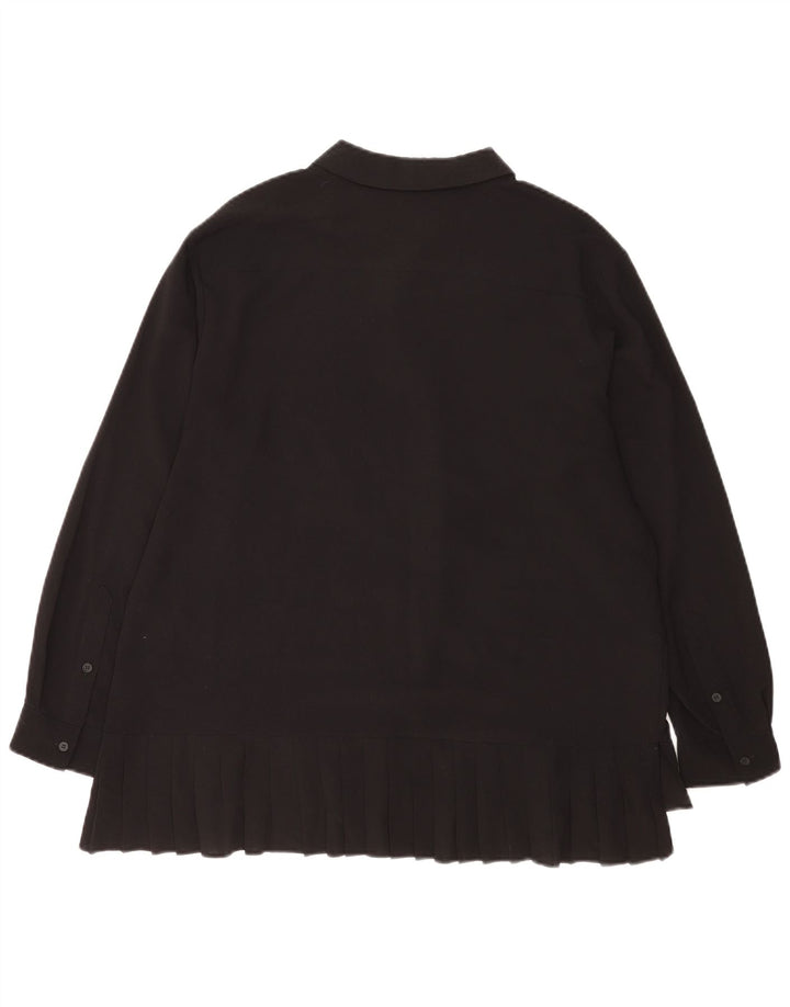 French Connection Damen-Hemdbluse mit lockerer Passform, UK 14, Größe L, Schwarz, Polyester