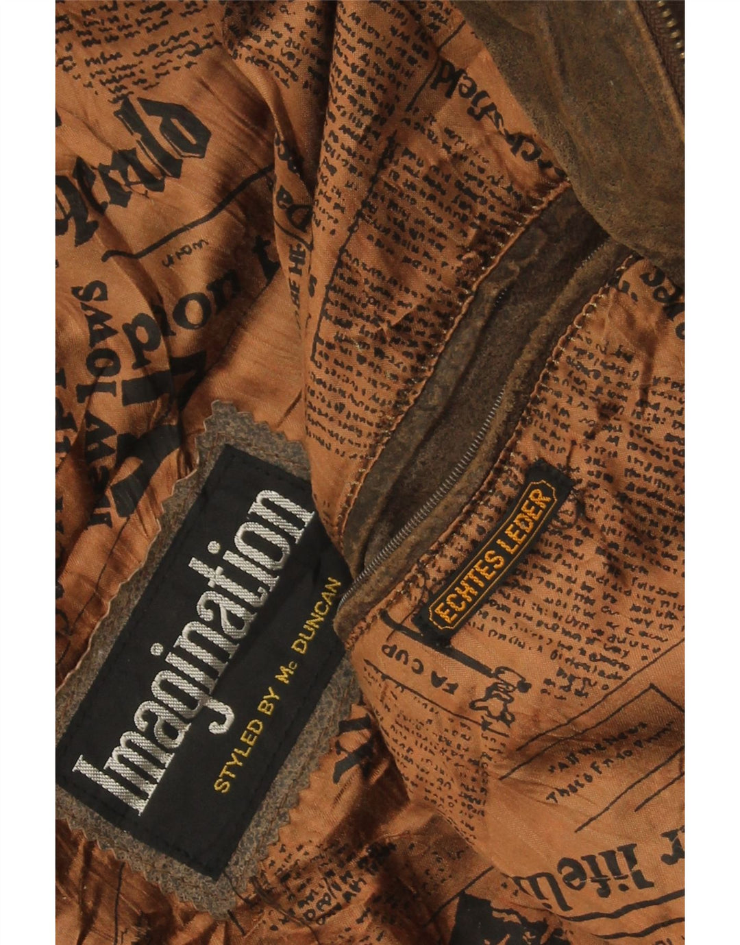 Vintage Herren Graphic Flight Aviator Jacke UK 38 Mittelbraun