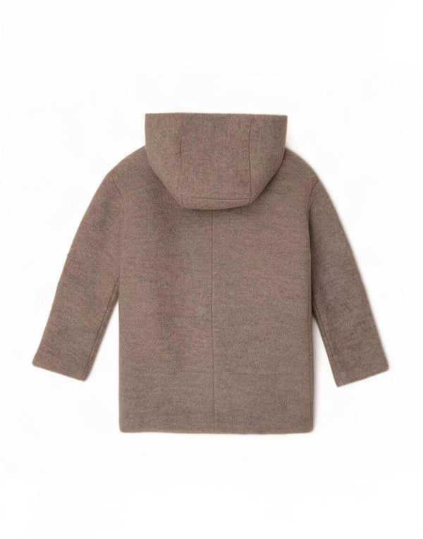 Zara Damen Trafaluc Übergroßer Mantel mit Kapuze UK 6 XS Graue Wolle