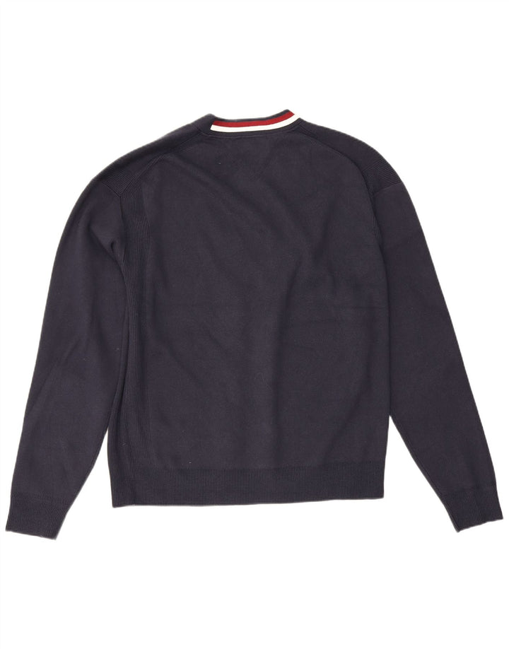 Tommy Hilfiger Herren-Strickjacke aus mittelblauer Baumwolle
