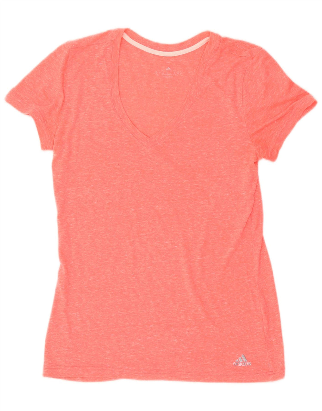 ADIDAS Damen T-Shirt Top UK 8/10 Small Pink Meliert