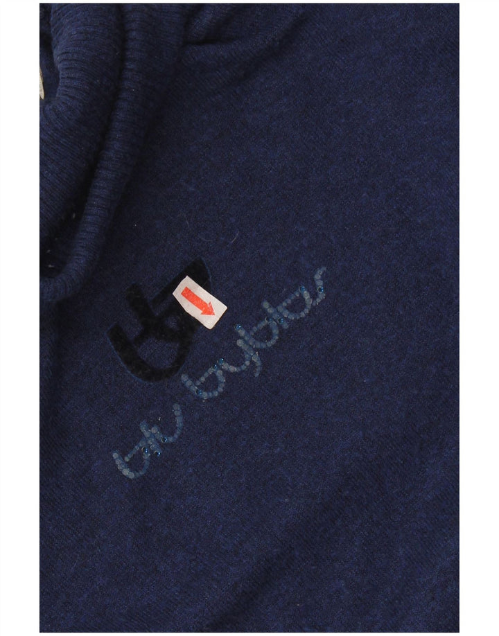 BYBLOS Rollkragenpullover für Damen, UK 14, Größe L, Marineblau, Acryl