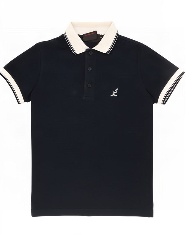 AUSTRALIAN L'ALPINA Herren Poloshirt IT 46 Small Marineblau Baumwolle