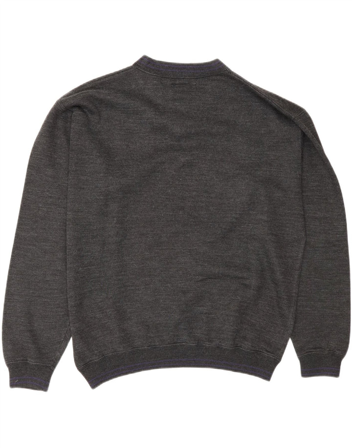 Vintage Herren Sweatshirt Pullover große graue Baumwolle