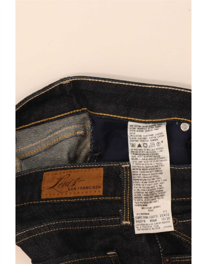 Levi's Damen Bold Curve Straight Jeans W25 L32 Schwarze Baumwolle