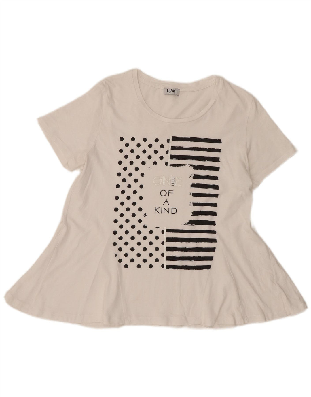Liu Jo Damen Milano Graphic Blusenoberteil UK 12 Mittelweiß