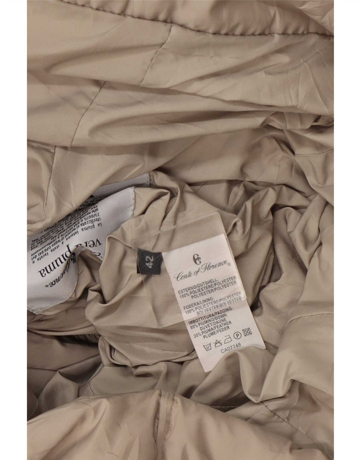 Conte of Florence Wattierter Damenmantel IT 42 Mittelbeige Polyester
