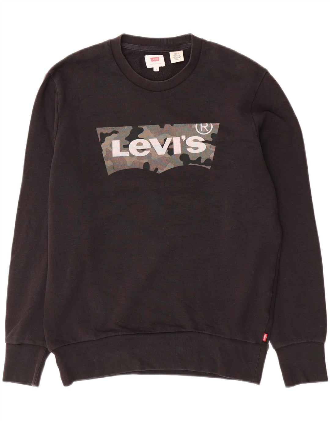 Levi's Herren-Sweatshirt mit Grafik, Größe S, schwarze Baumwolle