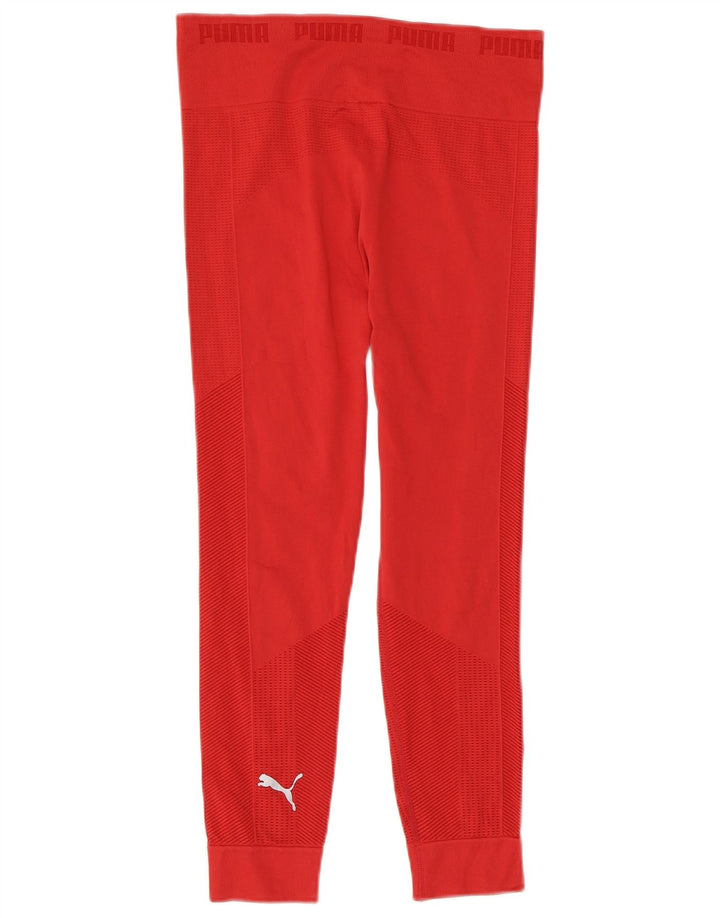 Puma Womens Graphic Capri Leggings UK 14 Mittelrotes Nylon